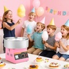 image:imageVEVOR Cotton Candy Machine Commercial 1000W Electric Candy Floss Maker Easy Use with 15 inch Stainless Steel Bowl and Sugar Scoop Makes Hard Candy for Home Kids Birthday Family Party PinkPinkSlant Surface
