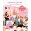 image:imageVEVOR Cotton Candy Machine Commercial 1000W Electric Candy Floss Maker Easy Use with 15 inch Stainless Steel Bowl and Sugar Scoop Makes Hard Candy for Home Kids Birthday Family Party PinkPinkSlant Surface