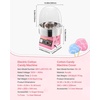 image:imageVEVOR Cotton Candy Machine Commercial 1000W Electric Candy Floss Maker Easy Use with 15 inch Stainless Steel Bowl and Sugar Scoop Makes Hard Candy for Home Kids Birthday Family Party PinkPinkSlant Surface
