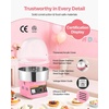 image:imageVEVOR Cotton Candy Machine Commercial 1000W Electric Candy Floss Maker Easy Use with 15 inch Stainless Steel Bowl and Sugar Scoop Makes Hard Candy for Home Kids Birthday Family Party PinkPinkSlant Surface