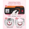 image:imageVEVOR Cotton Candy Machine Commercial 1000W Electric Candy Floss Maker Easy Use with 15 inch Stainless Steel Bowl and Sugar Scoop Makes Hard Candy for Home Kids Birthday Family Party PinkPinkStraight Surface