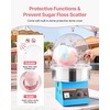 image:imageVEVOR Cotton Candy Machine Commercial 1000W Electric Candy Floss Maker Easy Use with 15 inch Stainless Steel Bowl and Sugar Scoop Makes Hard Candy for Home Kids Birthday Family Party PinkBlueSlant Surface