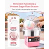 image:imageVEVOR Cotton Candy Machine Commercial 1000W Electric Candy Floss Maker Easy Use with 15 inch Stainless Steel Bowl and Sugar Scoop Makes Hard Candy for Home Kids Birthday Family Party PinkPinkStraight Surface