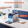 image:imageVEVOR Countertop Ice Maker Self Cleaning Pebble Ice Machine with Ice Scoop amp Drip Tray 33lbs24H Nugget Ice Maker with Convenient Ice Transfer for Home Kitchen Office