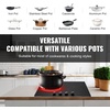 image:imageVEVOR Electric Cooktop 12 inch 2 Burners Builtin Electric Stove Top 3000W Ceramic Top Radiant Cooktop with 11 Heat Levels Glass Panel Knob Control 220240V Hard Wire No Plug24IN
