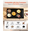 image:imageVEVOR Electric Cooktop 12 inch 2 Burners Builtin Electric Stove Top 3000W Ceramic Top Radiant Cooktop with 11 Heat Levels Glass Panel Knob Control 220240V Hard Wire No Plug36 IN5 BurnerKnob Control