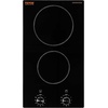 image:imageVEVOR Electric Cooktop 12 inch 2 Burners Builtin Electric Stove Top 3000W Ceramic Top Radiant Cooktop with 11 Heat Levels Glass Panel Knob Control 220240V Hard Wire No Plug12 IN2 BurnersKnob Control