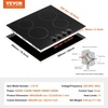 image:imageVEVOR Electric Cooktop 12 inch 2 Burners Builtin Electric Stove Top 3000W Ceramic Top Radiant Cooktop with 11 Heat Levels Glass Panel Knob Control 220240V Hard Wire No Plug24IN