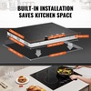 image:imageVEVOR Electric Cooktop 12 inch 2 Burners Builtin Electric Stove Top 3000W Ceramic Top Radiant Cooktop with 11 Heat Levels Glass Panel Knob Control 220240V Hard Wire No Plug24IN