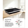image:imageVEVOR Electric Cooktop 12 inch 2 Burners Builtin Electric Stove Top 3000W Ceramic Top Radiant Cooktop with 11 Heat Levels Glass Panel Knob Control 220240V Hard Wire No Plug36 IN5 BurnerKnob Control