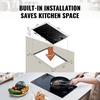 image:imageVEVOR Electric Cooktop 12 inch 2 Burners Builtin Electric Stove Top 3000W Ceramic Top Radiant Cooktop with 11 Heat Levels Glass Panel Knob Control 220240V Hard Wire No Plug12 IN2 BurnersKnob Control