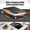 image:imageVEVOR Electric Cooktop 12 inch 2 Burners Builtin Electric Stove Top 3000W Ceramic Top Radiant Cooktop with 11 Heat Levels Glass Panel Knob Control 220240V Hard Wire No Plug12 IN