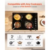 image:imageVEVOR Electric Cooktop 12 inch 2 Burners Builtin Electric Stove Top 3000W Ceramic Top Radiant Cooktop with 11 Heat Levels Glass Panel Knob Control 220240V Hard Wire No Plug30 IN4 BurnerKnob Control