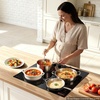 image:imageVEVOR Electric Cooktop 12 inch 2 Burners Builtin Electric Stove Top 3000W Ceramic Top Radiant Cooktop with 11 Heat Levels Glass Panel Knob Control 220240V Hard Wire No Plug24 IN4 BurnerKnob Control
