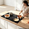 image:imageVEVOR Electric Cooktop 12 inch 2 Burners Builtin Electric Stove Top 3000W Ceramic Top Radiant Cooktop with 11 Heat Levels Glass Panel Knob Control 220240V Hard Wire No Plug36 IN5 BurnerKnob Control