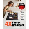 image:imageVEVOR Electric Radiant Cooktop 24in 2 Burners Builtin Electric Stove Top 1800W Ceramic Top Cooktop with Glass Panel Touch Control 9 Heat Level Residual Heat IndicatorTimer Child Lock 120V30 IN4 BurnerTouch Control
