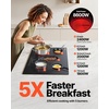 image:imageVEVOR Electric Radiant Cooktop 24in 2 Burners Builtin Electric Stove Top 1800W Ceramic Top Cooktop with Glass Panel Touch Control 9 Heat Level Residual Heat IndicatorTimer Child Lock 120V30 IN5 BurnerTouch Control