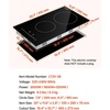 image:imageVEVOR Electric Radiant Cooktop 24in 2 Burners Builtin Electric Stove Top 1800W Ceramic Top Cooktop with Glass Panel Touch Control 9 Heat Level Residual Heat IndicatorTimer Child Lock 120V12 IN2 BurnerTouch Control
