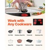 image:imageVEVOR Electric Radiant Cooktop 24in 2 Burners Builtin Electric Stove Top 1800W Ceramic Top Cooktop with Glass Panel Touch Control 9 Heat Level Residual Heat IndicatorTimer Child Lock 120V30 IN4 BurnerTouch Control