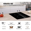 image:imageVEVOR Electric Radiant Cooktop 24in 2 Burners Builtin Electric Stove Top 1800W Ceramic Top Cooktop with Glass Panel Touch Control 9 Heat Level Residual Heat IndicatorTimer Child Lock 120V12 IN2 BurnerTouch Control