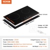 image:imageVEVOR Electric Radiant Cooktop 24in 2 Burners Builtin Electric Stove Top 1800W Ceramic Top Cooktop with Glass Panel Touch Control 9 Heat Level Residual Heat IndicatorTimer Child Lock 120V24 IN2 BurnerTouch Control
