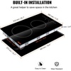 image:imageVEVOR Electric Radiant Cooktop 24in 2 Burners Builtin Electric Stove Top 1800W Ceramic Top Cooktop with Glass Panel Touch Control 9 Heat Level Residual Heat IndicatorTimer Child Lock 120V12 IN2 BurnerTouch Control