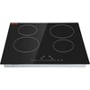 image:imageVEVOR Electric Radiant Cooktop 24in 2 Burners Builtin Electric Stove Top 1800W Ceramic Top Cooktop with Glass Panel Touch Control 9 Heat Level Residual Heat IndicatorTimer Child Lock 120V24 IN4 BurnerTouch Control