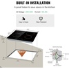 image:imageVEVOR Electric Radiant Cooktop 24in 2 Burners Builtin Electric Stove Top 1800W Ceramic Top Cooktop with Glass Panel Touch Control 9 Heat Level Residual Heat IndicatorTimer Child Lock 120V24 IN4 BurnerTouch Control