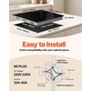 image:imageVEVOR Electric Radiant Cooktop 24in 2 Burners Builtin Electric Stove Top 1800W Ceramic Top Cooktop with Glass Panel Touch Control 9 Heat Level Residual Heat IndicatorTimer Child Lock 120V24 IN4 BurnerTouch Control
