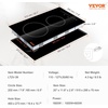 image:imageVEVOR Electric Radiant Cooktop 24in 2 Burners Builtin Electric Stove Top 1800W Ceramic Top Cooktop with Glass Panel Touch Control 9 Heat Level Residual Heat IndicatorTimer Child Lock 120V12 IN2 BurnerTouch Control