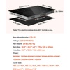 image:imageVEVOR Electric Radiant Cooktop 24in 2 Burners Builtin Electric Stove Top 1800W Ceramic Top Cooktop with Glass Panel Touch Control 9 Heat Level Residual Heat IndicatorTimer Child Lock 120V30 IN5 BurnerTouch Control