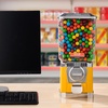 image:imageVEVOR Gumball Machine 17H Home Candy Vending Machine PC Gumball Dispenser Bubble Gum Machine for Game Stores Coin Operated Gumball Bank for Capsules Bouncy Balls Candy Yellow17inchYellow