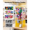 image:imageVEVOR Gumball Machine 21 inch Candy Vending Machine Dispenser 25Cent Vending Machines for Shopping Malls Supermarkets Amusement Parks Arcades Holds Up to 180 177 inch Spherical CandiesYellow