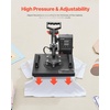 image:imageVEVOR Heat Press 12x10in Heat Press Machine Clamshell Sublimation Transfer Printer Fast Heatup Digital Precise Temperature Control Vinyl Heat Press for TShirts Bags Garments Mats Puzzles 650W12x10