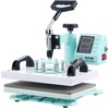 image:imageVEVOR Heat Press 12x10in Heat Press Machine Clamshell Sublimation Transfer Printer Fast Heatup Digital Precise Temperature Control Vinyl Heat Press for TShirts Bags Garments Mats Puzzles 650W12x10Green