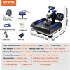 image:imageVEVOR Heat Press 12x10in Heat Press Machine Clamshell Sublimation Transfer Printer Fast Heatup Digital Precise Temperature Control Vinyl Heat Press for TShirts Bags Garments Mats Puzzles 650W5in115x15Blue