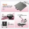 image:imageVEVOR Heat Press 15x15 High Pressure Heat Press Machine for T Shirts Slide Out Professional Heat Press for Sublimation Vinyl Heat Transfer Projects Heats Up Fast amp Evenly Green15x15Pink