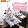image:imageVEVOR Heat Press 15x15 High Pressure Heat Press Machine for T Shirts Slide Out Professional Heat Press for Sublimation Vinyl Heat Transfer Projects Heats Up Fast amp Evenly Green15x15Pink