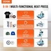 image:imageVEVOR Heat Press 15x15 inch 5 in 1 TShirt Cap Hat Mug Press Combo Tumbler Heat Press for plate Sublimation Green