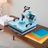 image:imageVEVOR Heat Press 15x15 inch 5 in 1 TShirt Cap Hat Mug Press Combo Tumbler Heat Press for plate Sublimation Green