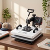 image:imageVEVOR Heat Press Machine 15 x 15 in 8in1 Multifunction 360 Swing Away Heat Up Fast and Even Digital Precise Control Sublimation Press Machine for TShirts Mugs Tumblers Caps PlatesHeat Press8 In 1