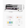 image:imageVEVOR Hot Dog Roller 30 Hot Dog 11 Rollers Stainless Steel Sausage Grill Cooker 1600W Commercial Hot Dog Machine with Dual Temp Control Cover Side Storage Box Removable Shelf amp Oil Drip Tray5 Rollers
