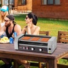 image:imageVEVOR Hot Dog Roller 30 Hot Dog 11 Rollers Stainless Steel Sausage Grill Cooker 1600W Commercial Hot Dog Machine with Dual Temp Control Cover Side Storage Box Removable Shelf amp Oil Drip Tray5 Rollers