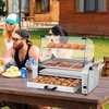 image:imageVEVOR Hot Dog Roller 30 Hot Dog 11 Rollers Stainless Steel Sausage Grill Cooker 1950W Hot Dog Machine with Bun Warmer Cover 3 Temp Control Side Storage Box Oil Drip Tray for Home amp Commercial7 RollersBun Warmer