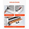 image:imageVEVOR Hot Dog Roller 30 Hot Dog 11 Rollers Stainless Steel Sausage Grill Cooker 1950W Hot Dog Machine with Bun Warmer Cover 3 Temp Control Side Storage Box Oil Drip Tray for Home amp Commercial11 RollersBun Warmer