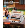 image:imageVEVOR Hot Dog Roller 30 Hot Dog 11 Rollers Stainless Steel Sausage Grill Cooker 1950W Hot Dog Machine with Bun Warmer Cover 3 Temp Control Side Storage Box Oil Drip Tray for Home amp Commercial11 RollersBun Warmer