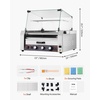 image:imageVEVOR Hot Dog Roller 30 Hot Dog 11 Rollers Stainless Steel Sausage Grill Cooker 1950W Hot Dog Machine with Bun Warmer Cover 3 Temp Control Side Storage Box Oil Drip Tray for Home amp Commercial11 RollersBun Warmer