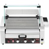 image:imageVEVOR Hot Dog Roller 30 Hot Dog 11 Rollers Stainless Steel Sausage Grill Cooker 1950W Hot Dog Machine with Bun Warmer Cover 3 Temp Control Side Storage Box Oil Drip Tray for Home amp Commercial7 RollersBun Warmer