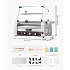 image:imageVEVOR Hot Dog Roller 30 Hot Dog 11 Rollers Stainless Steel Sausage Grill Cooker 1950W Hot Dog Machine with Bun Warmer Cover 3 Temp Control Side Storage Box Oil Drip Tray for Home amp Commercial7 RollersBun Warmer