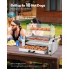 image:imageVEVOR Hot Dog Roller 30 Hot Dog 11 Rollers Stainless Steel Sausage Grill Cooker 1950W Hot Dog Machine with Bun Warmer Cover 3 Temp Control Side Storage Box Oil Drip Tray for Home amp Commercial7 RollersBun Warmer